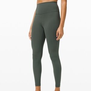 Lulu Lemon WUNDER TRAIN HIGH-RISE TIGHT 25" size 16 (color: Smoked Spruce)